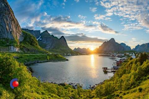 Uitzicht op de Noorse fjorden